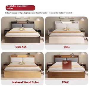 Modern European Wall <b>Bed</b> 1.5m Double and 1.8m <b>Single</b> With <b>Storage</b> Rack Solid Oak Wood for Rental Room MY8972 MY8972 - Product Image 6