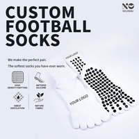 Chaussettes de sport pour hommes, cinq doigts, tricotées, respirantes, antidérapantes, motif uni, collection Printemps
