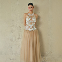 Nouvelles arrivées Bettergirl 2026 : Robe longue sans manches style vietnamien, broderie florale, patchwork, col rond