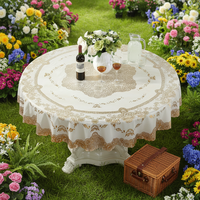 Nappe ronde en PVC plastique, diamètre 134 cm, imperméable, résistante à l'huile, réutilisable, vente en gros, directement de l'usine