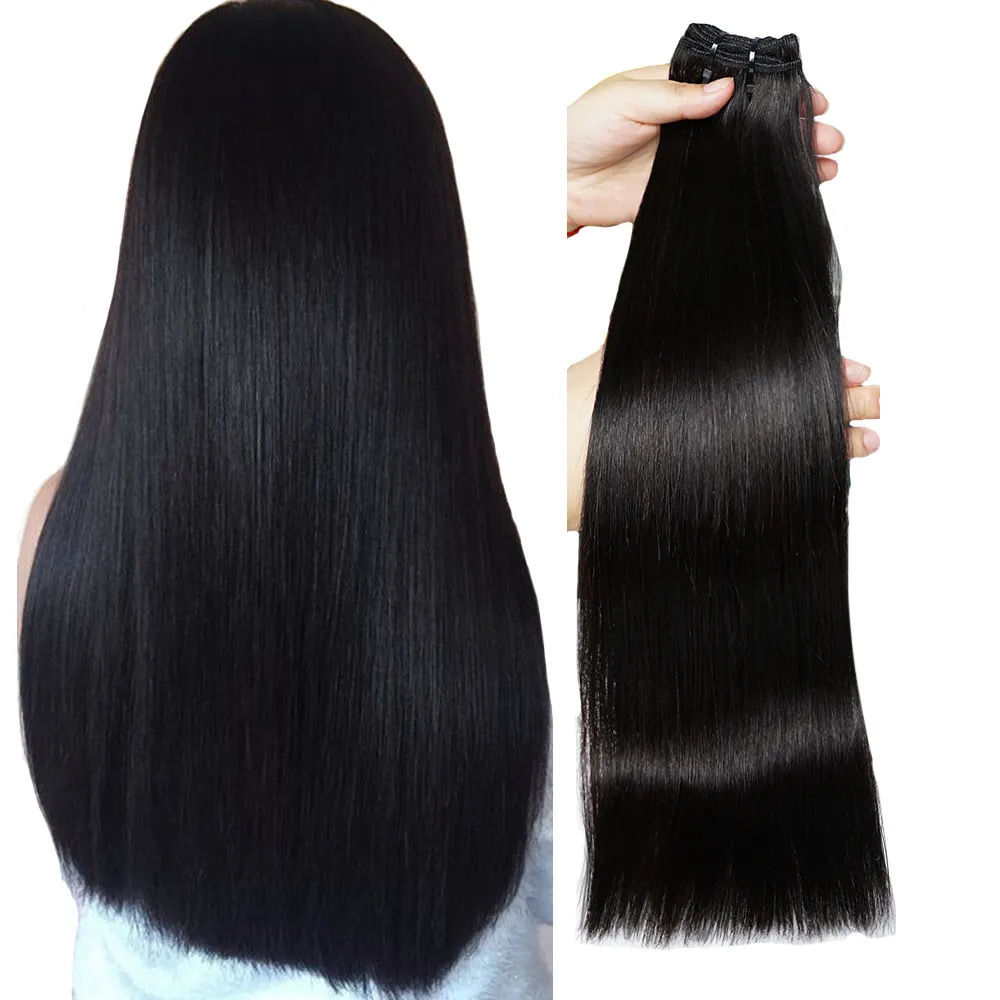 100% vietnam esisches menschliches Haar sdd Bone Straight Braid ing Haar verlängerungen, Double Drawn Donor Hair Bone Straight Bundles mit Verschluss