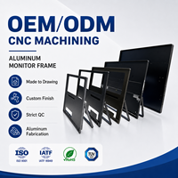 Composants de cadre de moniteur portable en alliage d'aluminium anodisé usiné CNC, couleur personnalisée, faible MOQ, support OEM, 15,6, 18,5, 23,6 pouces