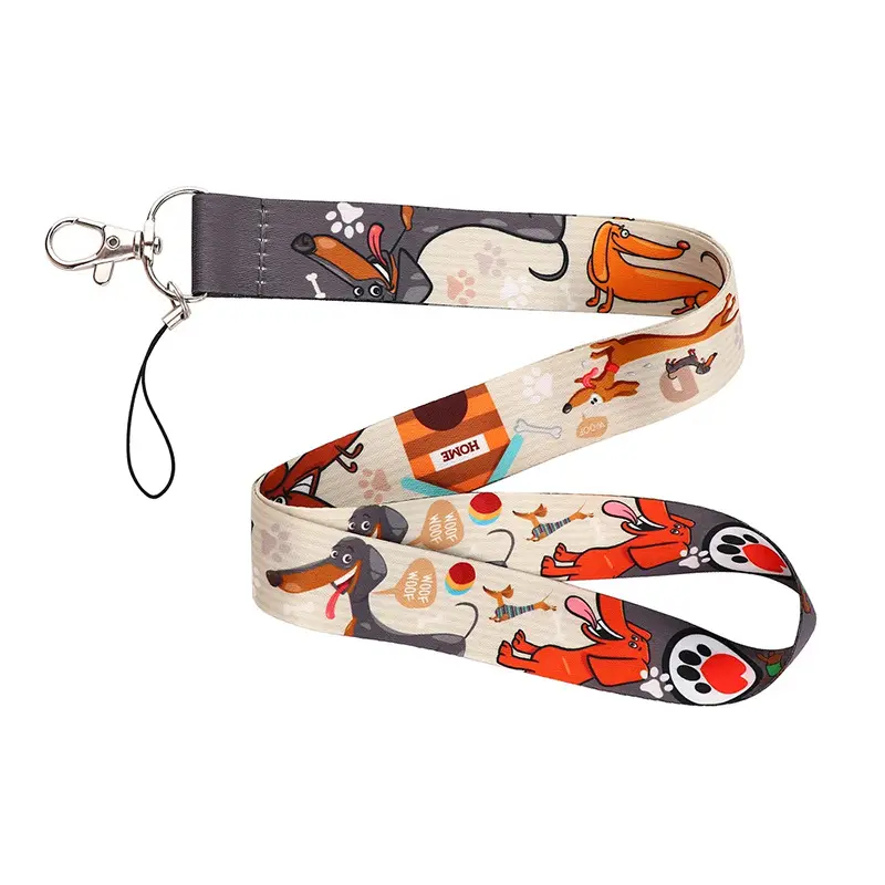 custom logo polyester heat transfer cute cartoon neck strap sublimation printed japanese anime my hero academia lanyard