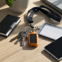 Détecteur de devises solaire SunFlex à perovskite, étanche aux UV, lampe torche LED, porte-clés rechargeable pour voyageurs d'affaires