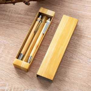 Juego de Bolígrafos Ecológicos de Bambú con Logotipo Personalizado, Tinta Multicolor, 2 Bolígrafos/Caja, Punta de 1.0 mm, Multifuncional - Product Image 2