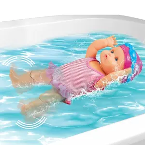 Neugeborene Baby puppe Spielzeug 33cm Elektrische Puppe Bad Vinyl Schwimm puppe Spielzeug