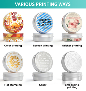 Récipients en aluminium avec bouchon à vis pour les soins de la peau Crème pour le visage Baume à barbe Epices Baumes cosmétiques - Product Image 4