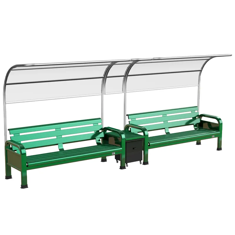 Wholesale Multistyled Tennis Court Gymnasium Aluminium Players Bleachers Rest Benches Seat Chairs Set With Awning