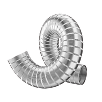 Connecteur de conduit d'air flexible en acier inoxydable pour pièces d'appareils électroménagers et conduits de ventilation CVC