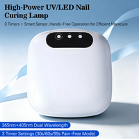 Lampe à ongles UV LED professionnelle à double source lumineuse, séchage rapide du vernis gel, 3 minuteurs, capteur intelligent, équipement de manucure