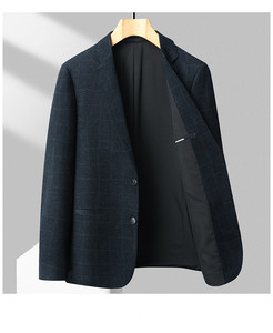 <span class=keywords><strong>Traje</strong></span> a cuadros elástico de nailon de otoño e invierno para hombres jóvenes y de mediana edad <span class=keywords><strong>Traje</strong></span> informal de <span class=keywords><strong>hombre</strong></span> delgado y de moda - Product Image 6