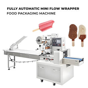 <span class=keywords><strong>Machine</strong></span> d'Emballage Horizontale Mini Entièrement Automatique pour Cônes de Crème Glacée, Gaufrettes, Biscuits et Sucettes Glacées - Product Image 1