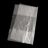 Sac en plastique à fond plat plié latéralement, sac d'emballage transparent jetable pour supermarché, sac alimentaire, qualité alimentaire, prix bas