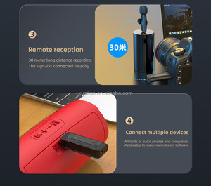 Ve Áo <span class=keywords><strong>Microphone</strong></span> K35 Pro Lavalier <span class=keywords><strong>Microphone</strong></span> Cho Điện Thoại Phát Sóng Vlog Video Mini Chơi Game Loa Microfonos inalambricos - Product Image 2