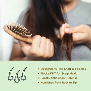 Aura in Stock Blocks DHT Suplementos para el Crecimiento del Cabello para Mujeres, 120 Cápsulas, Suplementos Herbales para un Cabello Más Grueso - Product Image 2