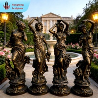 Escultura de Ángel de Bronce de Estilo Europeo a Tamaño Real, Figura de Dios Personalizada de Fábrica, Diosa con Alas de Bronce, Gran Decoración
