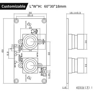 Dual Lens 1080P Witness Comparison Visitor Machine Binocular Liveness Detection Visitor System Camera Module USB