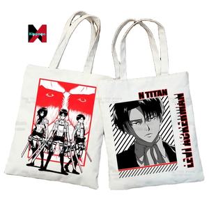 Shingekiไม่มีKyojinกระเป๋าช้อปปิ้งโจมตี<span class=keywords><strong>Titan</strong></span> Ecoผ้าใบนักช้อปLiberty Eren Levi Bolsas De Telaกระเป๋าช้อปปิ้ง-S Sacolas - Product Image 1