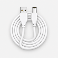 Kabel Printer USB 2.0 Harga Pabrik 0.5m Warna Hitam Putih Kabel Berpelindung