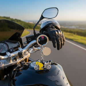 Portachiavi per Moto Giallo/Nero, Accessori per Chiavi Auto - Product Image 3