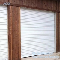 Porte à enroulement automatique verticale avec design résistant au vent en aluminium pour ateliers et garages, couleur personnalisable