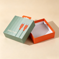 Boîte en carton personnalisée avec impression flexo, emballage pliable, carton de présentation avec languette de suspension, gaufrage mat et doublure en éponge