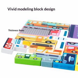 Blocs <span class=keywords><strong>Tetris</strong></span> sur le thème du trafic animalier, éducation précoce, entraînement à l'intelligence, puzzle 3D, jouet en bois pour enfants - Product Image 3
