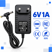 Adaptateurs secteur muraux en T à angle droit 6V 1A avec connecteur DC personnalisé pour guirlandes lumineuses LED, lampes de bureau et enceintes intelligentes