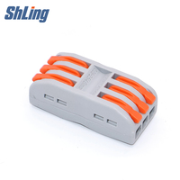 Connecteur de câblage rapide à levier PCT-223 à 3 ports réutilisable 32A 250V, vente en gros, directement de l'usine, pour boîte de jonction et éclairage