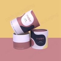 Boîte cylindrique de luxe en carton rigide sur mesure, toutes tailles, emballage en tube de papier rond pour ensemble cadeau de bougies pilier multiples