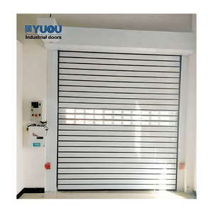Persiana enrollable de aleación de aluminio automática rígida de alta velocidad, Panel duro industrial aislado, puerta enrollable rápida - Product Image 2