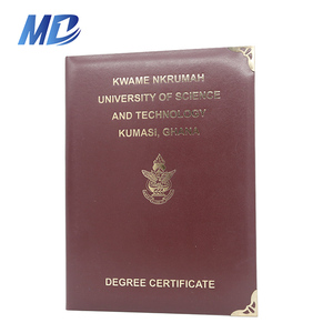 Fundas de Diploma Personalizadas de Cuero PU, Porta Diplomas de Graduación con Esquinas de Metal Dorado - Product Image 2