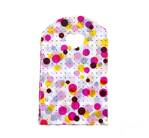 Bolsas de Regalo de Plástico HOYO de 13 x 21 cm (5.1 x 8.3 Pulgadas) con Diseño de Niña Linda <span class=keywords><strong>en</strong></span> Color <span class=keywords><strong>Rosa</strong></span> y Asa de Corazón, Bolsas de Regalo Modernas para Fiestas - Product Image 3
