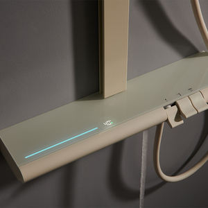 Sistema de ducha de baño moderno, grifo de ducha de <span class=keywords><strong>3</strong></span> funciones blanco, juegos de ducha de <span class=keywords><strong>piano</strong></span> termostático digital de latón - Product Image 3