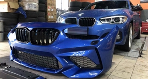 Actualizar a M2C estilo bodykit kit de cuerpo el parachoques delantero conjuntos MP faldas laterales competitivo labio posterior para <span class=keywords><strong>BMW1</strong></span> serie F20 2015-2020 - Product Image 2