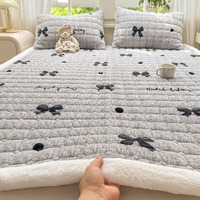 Lait velours imprimé écologique hiver chaud ménage doux étudiant dortoir coussin simple matelas antidérapant coussin de lit