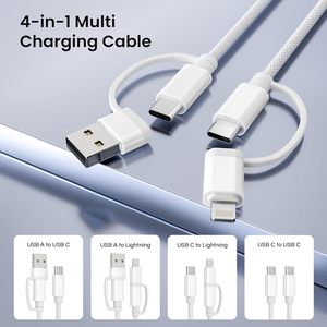 Cavo di Ricarica USB C Universale da 2 Metri, 60W, Multi-Carica per iPhone 17/16 Pro <span class=keywords><strong>4</strong></span>/1, AirPods <span class=keywords><strong>4</strong></span>/4a Gen, IWatch 11 - Product Image 3