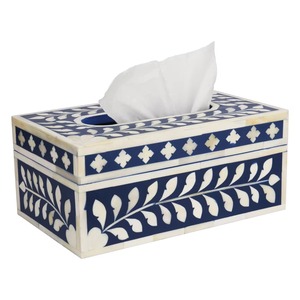 Boîte à mouchoirs en incrustation d'os décorative faite à la main de haute qualité avec motif floral pour une décoration intérieure élégante au prix de gros - Product Image 4