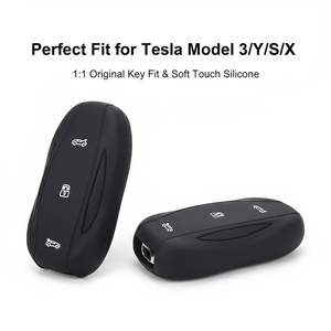 Housse de protection en silicone pour clé de voiture, coque de protection pour clé intelligente de modèle 3, modèle Y, modèle S, modèle X, accessoires pour télécommande - Product Image 1