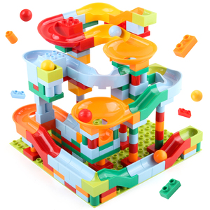 Juego de bloques de construcción de canicas, 182 piezas, bloques de plástico, juguetes educativos - Product Image 1