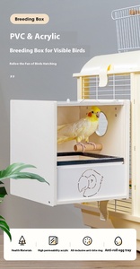 Acrylic PVC Transparent Bird Breeding <strong>Box</strong> Insulated Nesting <strong>Box</strong> with Slide-Out Drawer Observation Incubation Cage for Birds - Product Image 2