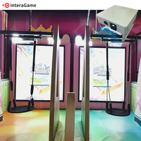 Jeu de projection interactif personnalisable avec balançoire, jeu de projection immersif à détection de mouvement pour enfants, machine de jeu de projection pour aire de jeux intérieure
