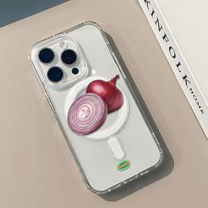 Coque de téléphone transparente en TPU avec chargement magnétique sans fil, motif végétal créatif 2025, compatible avec iPhone 15 14 13 12 11 - Product Image 6