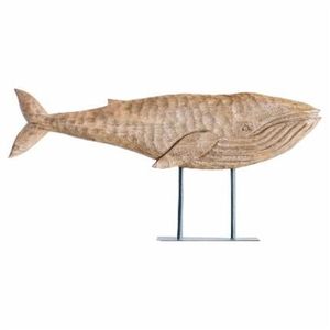 Hand Carved Wooden <b>Whale</b> Sculpture Marine Animal Decorative Statue Folk <b>Art</b> for Home Wedding Display - Product Image 1