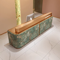 Comptoir de réception moderne en MDF laqué de luxe léger pour salon de beauté, hôtel, centre commercial, cliniques médicales et dentaires - Table de caisse