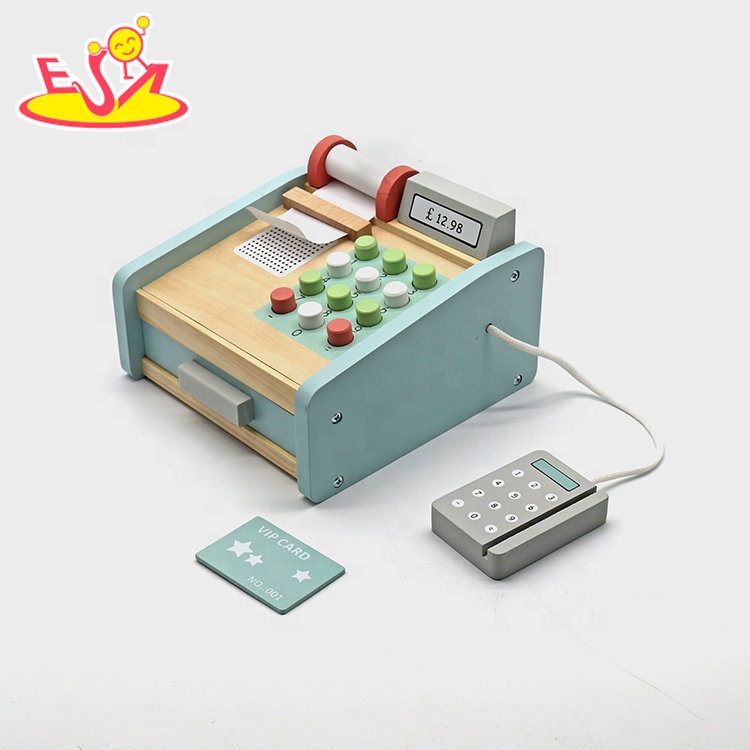 Имитация ролевых игр кассовый калькулятор игрушки для супермаркета деревянные игрушки кассовые аппараты для детей W10A158