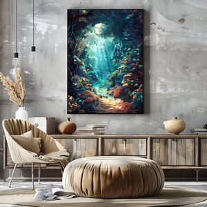 Coolleve 5d Diy Ingelijst Diamant Kunst Schilderij Kit Volledige Boor Grote Edelsteen Mozaïek Creatieve Japandi Landschap Europa Dier Handgeschilderd - Product Image 2