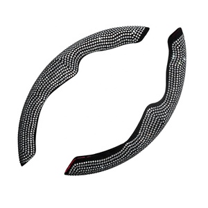 Ling-cubiertas universales para <span class=keywords><strong>volante</strong></span> de coche, accesorio brillante de cristal brillante, venta al por mayor - Product Image 1