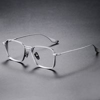 Lunettes de vue photochromiques carrées pour homme, monture en alliage rétro, anti-lumière bleue, avec logo personnalisé, modèle 2025