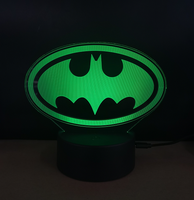 Lampe de bureau LED 3D moderne en acrylique créative pour enfants, veilleuse de chambre de Noël avec télécommande et intensité réglable, noir/blanc